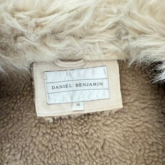 Daniel Benjamin Faux Fur Sherpa-Lined Printed Coat M - Picture 6 of 7